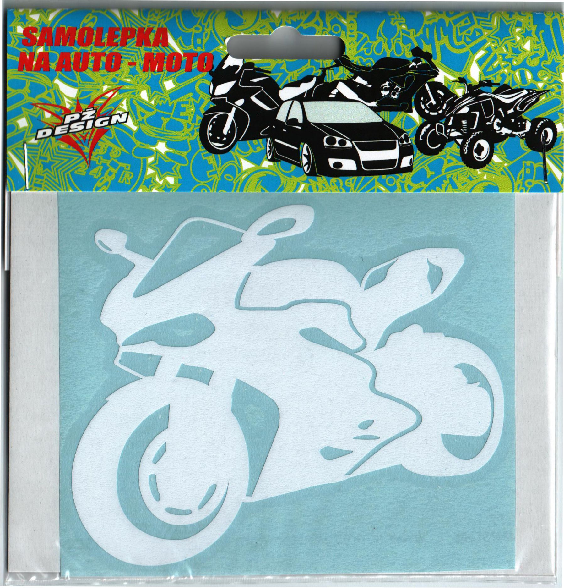 Samolepka v rozměru 11,5x 10cm, silniční moto 3